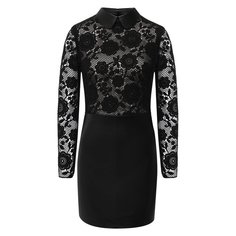 Платье из вискозы и кожи REDVALENTINO