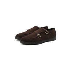 Замшевые монки Santoni