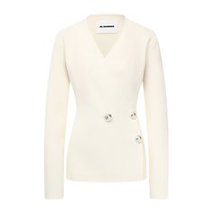 Кардиган из шерсти и вискозы Jil Sander