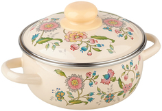 Кастрюля СТАЛЬЭМАЛЬ луговые цветы 4л