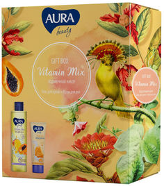 Подарочный набор Aura Beauty Vitamin mix Гель для душ 250мл + Крем для рук 75мл Cotton Club