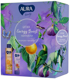 Подарочный набор Aura Beauty Energy Boost Гель для душа 250мл + Крем для рук 75мл Cotton Club
