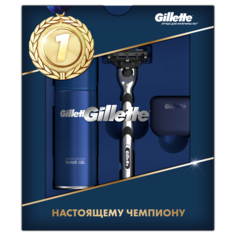 Подарочный набор Gillette Бритва Mach3 + Гель д/бритья 75 мл+Дорожный чехол