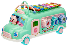 Сортер-каталка-ксилофон с лабиринтом Школьный автобус Elefantino Elefantino IT107243
