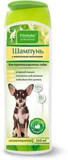 Шампунь для собак Pchelodar с маточным молочком для короткошерстных, 250 мл Пчелодар