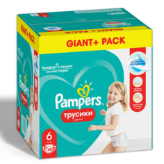 Подгузники-трусики Pampers Pants Размер 6, 15+ кг, 60 шт.