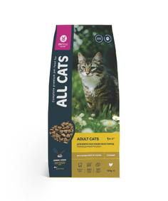 Сухой корм для кошек ALL CATS, полнорационный, курица, 13кг