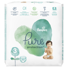 Подгузники Pampers Pure Protection 6-10 кг, размер 3, 22 шт.