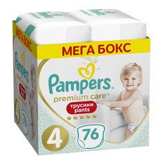 Трусики Pampers Premium Care Размер 4, 9-15 кг, 76 шт