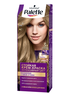 Стойкая крем-краска для волос Palette N7 (8-0) Русый, защита от вымывания цвета, 110 мл