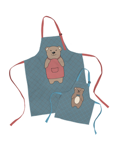 Комплект фартуки парные семья Медведица и сын медвежонок sfer.tex 1766735