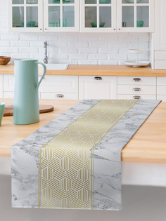 Дорожка на стол 45х140 см Мрамор Sfer.Tex