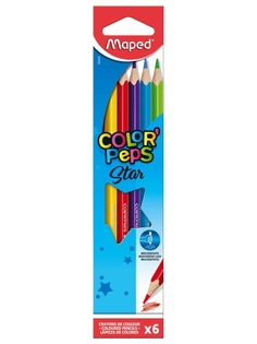 Карандаши цветные COLORPEPS треугольные 6 цветов MAPED