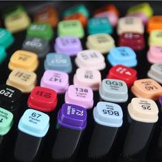 Набор художественных двухсторонних маркеров Touch в сумке 48 ов разноный