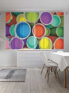 Классические шторы JoyArty "Палитра цветов", серия Oxford DeLux, 2 полотна 145x180 см