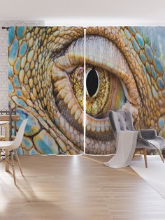 Шторы под лён JoyArty "Око дракона", серия Oxford DeLux, 340х265 см