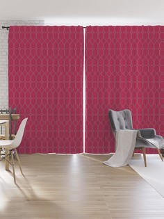 Шторы под лён JoyArty "Круги на перекрестках", серия Oxford DeLux, 340х265 см