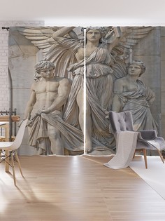 Шторы JoyArty "Скульптура на фасаде Парижского оперного театра", Oxford DeLux, 340х265