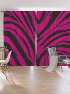 Шторы под лён JoyArty "Необычная зебра", серия Oxford DeLux, 340х265 см