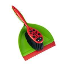 Комплект для уборки Vigar Ladybug, щетка-сметка и совок