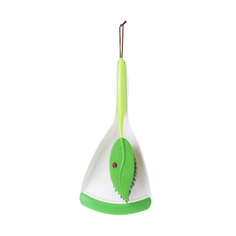 Комплект для уборки Vigar Flower Power, щетка-сметка и совок, зеленый