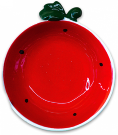 Одинарная миска для грызунов КерамикАрт Арбуз, керамика, красный, 0.23 л