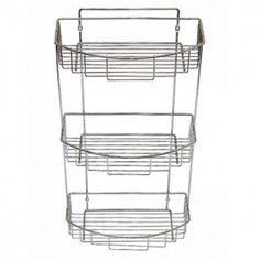 Полка 3-ярусная полуовальная 30.5*15*49см хромированная Besser