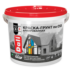 Краска-грунт по OSB Dali, армированная, матовая, база A, белая, 3 кг