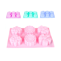 Силиконовая форма для выпечки Nouvelle Daily Цветочный хоровод, 27 x 17 x 3,5 см, 6 ячеек