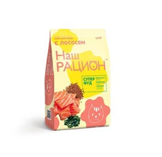 Сухой полнорационный корм для взрослых кошек, Лосось ТМ «Наш Рацион» (1,5 кг)