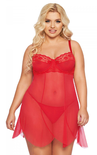Сорочка SoftLine бэби-долл Carla XXL красный