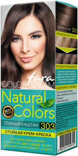 Крем-краска для волос Fara Natural Colors 303 Темный каштан Русская Косметика