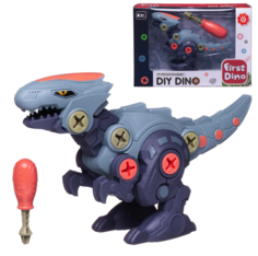 Конструктор Junfa Мой первый динозавр Аллозавр с отверткой (оранжевый)