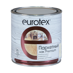 Лак паркетный Eurotex Premium, алкидно-уретановый, полуматовый, 0,8 л
