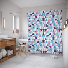 Штора для ванной JoyArty «Треугольное формирование» 180x200