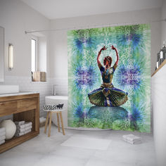 Штора для ванной JoyArty «Яркая медитация» 180x200