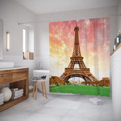 Штора для ванной JoyArty «Отпуск в Париже» 180x200