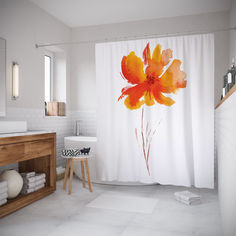 Штора для ванной JoyArty «Манящий цветок» 180x200