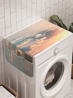 Органайзер "Зебры на рассвете" на стиральную машину, 45x120 см Ambesonne