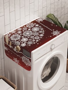 Органайзер "Снежные украшения" на стиральную машину, 45x120 см Ambesonne