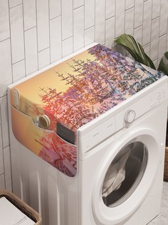 Органайзер "Ели в снегу" на стиральную машину, 45x120 см Ambesonne