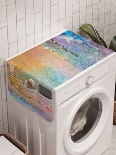 Органайзер "Цветочные декорации" на стиральную машину, 45x120 см Ambesonne