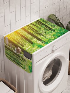 Органайзер "Утро в лесу" на стиральную машину, 45x120 см Ambesonne