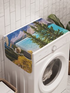 Органайзер "Горное озеро" на стиральную машину, 45x120 см Ambesonne