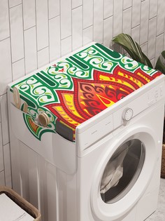 Органайзер "Пламенная хамса" на стиральную машину, 45x120 см Ambesonne