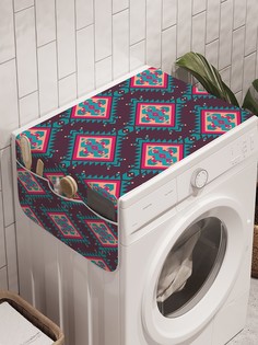 Органайзер "Ромбы и волны" на стиральную машину, 45x120 см Ambesonne