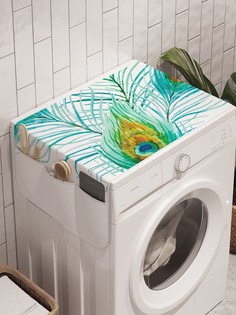 Органайзер "Перьевое растение" на стиральную машину, 45x120 см Ambesonne