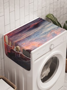 Органайзер "Волнистый закат" на стиральную машину, 45x120 см Ambesonne