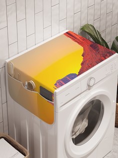 Органайзер "Каменная пустыня" на стиральную машину, 45x120 см Ambesonne