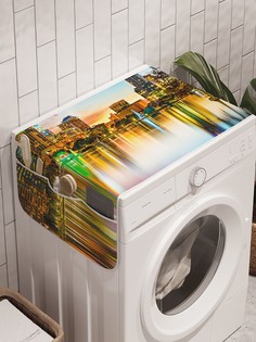 Органайзер "Яркая ночная река" на стиральную машину, 45x120 см Ambesonne